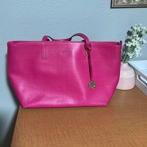 Furla pink tote bag